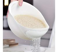 TEMU 1pc Colador de Cocina para Lavar Verduras y Frutas con Agujero de Drenaje, Gran Capacidad, Herramienta para Secado Rápido