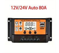 TEMU 1pc Controlador de Carga Solar 100A Controlador de Panel Solar 12V/24V Panel Solar 10A 20A 30A 40A 50A 60A 70A 80A 90A 100A Controlador de Panel Solar