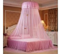 TEMU 1pc Cortina de Encaje con Volantes de , Mosquitero para Cama, Fácil Instalación, Decoración para de Lectura o Dormitorio