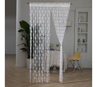 TEMU 1pc Cortina de Puerta con Borlas Estilo Coreano, Decoración para Dormitorio de Niña, Cortinas de Puerta con Borlas, Cortinas de Partición para