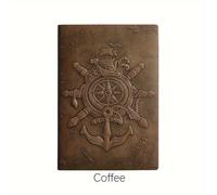 TEMU 1pc Cuaderno de Papel de Cuero de Vaca Relieve - de A5 - Regalo Ideal para Hombres/Mujeres - Diario y Bloc de Notas