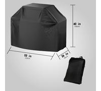 TEMU 1pc Cubierta Grande para Parrilla, Cubierta de Parrilla de Gas Negra 65, Resistente al , Cubierta Pesada para Parrillas de Gas, Accesorios para , Suministros Escolares