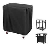 TEMU 1pc Cubierta para Mesa de Preparación, Portátil para Carro Refrigerador y Gabinete de Almacenamiento de Patio, Acero Inoxidable, Ideal para Mesas de Bar al
