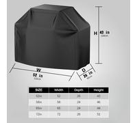 TEMU 1pc Cubierta para Parrilla, para Parrilla de Gas BBQ al , Anti-UV, Material Resistente a Desgarros y Decoloración, Cubierta para