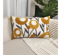 TEMU 1pc de cojín decorativa de flores de almohada de jacquard Cojín cuadrado de almohada acogedora para sofá dormitorio, sin de almohada