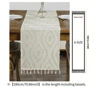 TEMU 1pc de Mesa con Colgante Geométrico 3D de Encaje Estilo Bohemio, Adecuado para Decoración de Madera de Cocina y Comedor, Tela