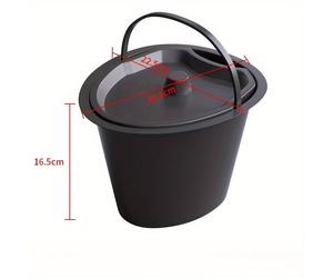 TEMU 1pc de orina Orinales pequeños para , orinal, para macetas de interior, orinal para vino y saliva, inodoro, lavabo para adultos, de plástico negro para adultos