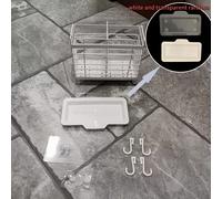 TEMU 1pc Estante de Acero Inoxidable para Cocina, Porta Utensilios Decorativo para Tijeras y Palillos, Organizador Multifuncional con Drenaje y Soporte para Cubiertos, Accesorio de Cocina