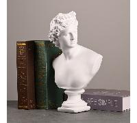 TEMU 1pc Estatua de y de mitología griega - Obra de arte de de estar nórdica - Réplica de yeso - Estatua de busto de sabiduría - Artesanía de resina