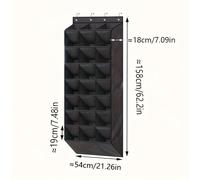TEMU 1pc Estilo casual Organizador sobre , 24 bolsillos 8-niveles Bolsa de almacenamiento multifuncional para zapatos, botas y artículos varios, tela no tejida duradera, plegable, negro