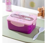 TEMU 1pc Fiambrera Rectangular Sellada de 3 Compartimentos, Contenedor de Alimentos Frescos para Cocina, Contenedor Portátil para Picnic, Bento Box, para Microondas
