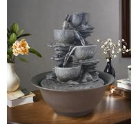 TEMU 1pc Fuente de agua LED de capas USB para adornos del hogar - Adecuada para la decoración del hogar y , meditación/ Shui/relajación - del agua un zen, adiciones de y verano