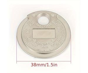 TEMU 1pc Herramienta de medición de calibre de bujía con medidor de distancia tipo moneda, de 0.6-2.4Mm, herramienta de medición de calibre de bujía