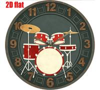 TEMU 1pc Juego de Batería de Escritorio, Reloj de Pared Silencioso de 8 Pulgadas, Diseño de Cuarzo Acrílico, para Decoración /Hogar//Sala/Cafetería/Dormitorio, Diseño 2D, Reloj 2D