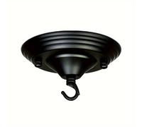 TEMU 1pc Kit de Lámpara de Techo Moderno Negro, Lámpara de Vintage, Kit de Lámpara de Techo de Hierro con Gancho para Lámpara Colgante o Lámpara de , Carga 22LBS, Ganchos de Techo para Colgar Plantas