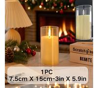TEMU 1pc Lámpara de Velas Eléctricas LED Sin Llama con Batería, Velas Falsas Parpadeantes, para Decoración de , Año y Navidad (Batería no incluida)