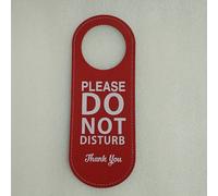 TEMU 1pc Letrero de Puerta ", " Colgador de Cuero PU Etiquetas Advertencia Tablero de Anuncios para Hotel Comercial Oficina Cara Letrero de Entrada