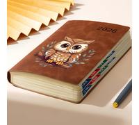TEMU 1pc Libro de Registro 2026 - Organizador Diario de 380 Páginas, Diseños Mensuales y Semanales, Tamaño Compacto y Portátil para Gestión del y Seguimiento de , Cuaderno