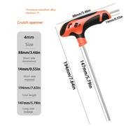 TEMU 1pc Llave hexagonal de L Llave Allen de acero Llave Allen 2/2.5/3/4/5/6/8/10mm Llave Allen de cabeza / Herramienta de Llave Allen Adaptador universal de rápido