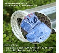 TEMU 1pc Lona Impermeable Transparente Engrosada, Tela PVC a Prueba de Viento y Anillos de , Resistente al Viento, Lluvia, Polvo y Nieve, Adecuada para Cubrir Jardines al , Patios, Gallineros, y Otros