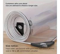 TEMU 1pc Lona Impermeable Transparente Engrosada, Tela PVC a Prueba de Viento y Anillos de , Resistente al Viento, Lluvia, Polvo y Nieve, Adecuada para Cubrir Jardines al , Patios, Gallineros, y Otros