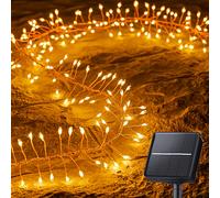 TEMU 1pc Luz LED de Artificiales Solar /6m/9m, Decoración Festiva para Paisajes, Luces Ambientales para Año , Ideal para Patio, , Porche y (Luz )