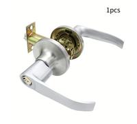 TEMU 1pc Manija para Puerta de Entrada de Metal - Acabado Cromado Elegante, Ancho de de 30-50mm, Aleación de para Oficina, Dormitorio, , Uso en Puertas y Puertas , de Bisagra de Puerta, de Cerradura