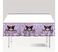 TEMU 1pc Mantel de Kuromi con Adorables Kuromi & Kuromi - Decoraciones de Plástico para , Baby Showers y Fiestas Temáticas