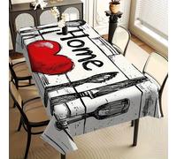 TEMU 1pc Mantel La cocina es del hogar, mantel rectangular de poliéster duradero con bordes de , tejido de a máquina, cuadros rojos y blancos, ideal para comedores, cocinas y decoraciones de fiestas