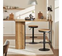 TEMU 1pc Mesa de Cocina con Tablero Extensible - de Pie para Espacios Pequeños, Mesa de Comedor , Bar para Cocina, Salón o Café 120 × 45/63 × 95cm - GXU09-QG