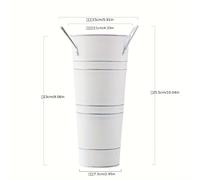 TEMU 1pc Metálico Galvanizado de 9 Pulgadas - Acabado Envejecido, Cilíndrico con Patrones Geométricos para Decoración Rústica, de Mesa, y Plantas Interior/Exterior, Estilo Bohemio, Acabado Desgastado