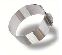 TEMU 1pc Molde de Anillo de Acero Inoxidable para Pastel, Cortador de Pastelería, Molde Ajustable para Hornear y Decorar Pasteles