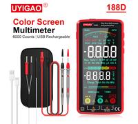 TEMU 1pc Multímetro Digital con Autodetección 6000 Cuentas, Medidor Inteligente Recargable para Corriente , Voltaje, , , Resistencia, Diodos, y Capacitancia