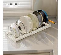 TEMU 1pc Organizador de Cocina con Estante Expandible para Tapas de Ollas, Soporte para Utensilios, Escurridor de Platos y Cajón Extraíble
