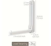 TEMU 1pc Organizador de Perchas Plegable de Estilo Moderno para Pared, Gancho de Plástico Ahorrador de , Perchero Práctico, Gancho de Almacenamiento
