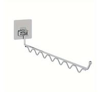 TEMU 1pc Perchero Plegable de Acero Inoxidable para con Ganchos - en la Pared, Telescópico, Colapsable para una Circulación de Aire Eficiente en Lavandería, Baño, , Perchero para Secar Ropa, Percheros