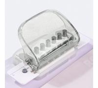 TEMU 1pc Perforadora de de 6 Agujeros, Perforadora Manual de Posicionamiento, Espaciado de Agujeros 9.5mm, Perforadora para Papel Tamaño A4/B5/A5 - Herramientas y Suministros Manuales