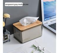 TEMU 1pc Porta Pañuelos Moderno con Transparente y Base de Madera - Ideal para Baño, Almacenamiento de Papel Higiénico, Dispensador de Servilletas, Decoración Minimalista para Oficina o Dormitorio