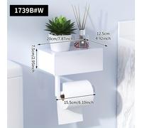 TEMU 1pc Porta Papel Higiénico de Pared Estilo Cajón, Instalación Sin Taladro, de , Organizador de Toallas Húmedas, Adecuado para Baños, Inodoros, Oficinas, Decoración de Baño