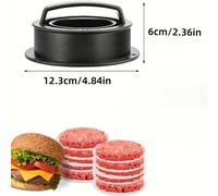 TEMU 1pc prensa de hamburguesas , molde para empanadas, prensa creativa antiadherente, ideal para carne, queso y verduras, herramienta de cocina para todas , para picnics al