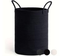 TEMU 1pc SHENGHUO Cesta de Almacenamiento Redonda Extra Grande con de Cuerda Resistentes - Cesto Plegable Adecuado para Ropa, Mantas, Baño - Cesta Blanca, de , Cestas de Lavandería