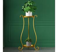 TEMU 1pc Soporte de metal para plantas de estilo , macetero decorativo de capas, estante de almacenamiento para interiores, y fácil de , forma irregular, adecuado para uso en interiores y exteriores.