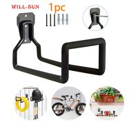 TEMU 1pc Soporte Negro Resistente para Manguera de Jardín | Estante de Almacenamiento de Pared Resistente al Óxido para Jardín Exterior y Garaje - 3 Tornillos, Fácil de Instalar, que Ahorra