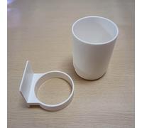 TEMU 1pc Soporte para Cepillos de Dientes de Plástico en la Pared de 4.09inX2.95in, Soporte para Cepillos y Vasos sin Taladro, para Almacenamiento de Cepillos de Dientes
