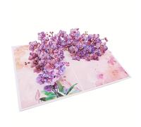 TEMU 1pc Tarjeta a 3D Pop-Up de y - Diseño Floral con Tarjeta de Nota Pequeña, Ideal para de la , , San Valentín, Aniversarios, Acción de Gracias, Navidad y Recuerdos de Fiesta, Decoraciones Florales