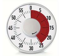 TEMU 1pc Temporizador Mecánico Visual - Pantalla Fácil de Leer, Parte Trasera Magnética, Ideal para Profesores, Adultos, Cocina, Oficina y Hogar - Gestión de Simple, Duradera y
