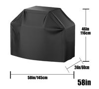 TEMU 1pc Universal Premium Grande para Parrilla Negra: Cubierta a Prueba de Viento para Uso Portátil y Duradero con Múltiples Tamaños Disponibles para la Mayoría de