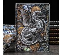 TEMU 1pc Vintage Flying Dragon A5 Diario con relieve Bloc de notas de dinosaurio Planificador de viaje Regalo de cuaderno de de oficina