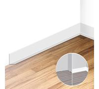TEMU 1pc Zócalo de PVC Autoadhesivo, 8cm x 2m - Fácil Instalación, Moldura Flexible Decorativa con Protector de Esquina, para Renovación del Hogar y Protección de Bordes de Pared