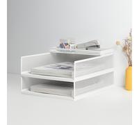 TEMU 2+1 Modelos, Archivador Vertical A4 de , Malla Totalmente Metálica, Apilable, En Capas y Ordenado, Ahorra y Fácil de Limpiar, para Estudio, Oficina y Uso Diario